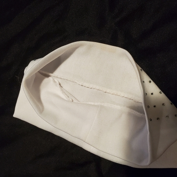 🍉(2) Womens stretch headbands with tiny rhinestones one is white and one green - Picture 3 of 6